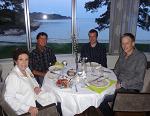 Dinner with Ron Harman, Glenn Aanonsen, and Aslak Gjennestad